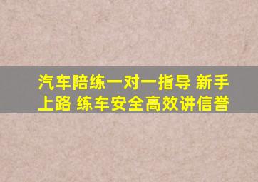 汽车陪练一对一指导 新手上路 练车安全高效讲信誉